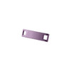 A purple classic shoelace charm with rectangular ends and a smooth metallic finish.