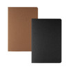 Two Eterna Notebooks, one in brown and one in black, featuring a simple design and rounded corners.