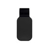 A black car visor sunglass holder with a clip for attachment. Features a smooth, rectangular design.