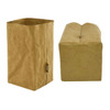 A large kraft paper storage bag in a brown hue, featuring a simple design and one side logo.