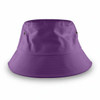 A large, purple bucket hat with a wide brim and side vents, featuring a simple design.