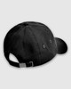 A black American Apparel washed baseball cap featuring a rear adjustable strap and ventilation holes.