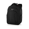 A black Samsonite Xenon 3.0 backpack featuring multiple compartments and a logo. Ideal for carrying personal belongings.