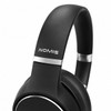Black Aero by Nomis headphones with a sleek design and a silver accent, featuring a branding logo.
