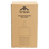 A rectangular cardboard box containing the Trekk Insulated Adjustable Wine Cooler with a logo on the front.