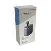 A 3-in-1 magnetic wireless charging station in a grey and blue box, featuring a compact design and a logo.