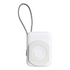 A white Orbit Magnetic Power Bank 5000mAh with a textured front and a looped attachment strap. It features a logo.