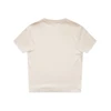 A plain cream-coloured t-shirt with a simple design and no visible logos or branding, viewed from the back.