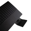 A black Nexus Notebook featuring a textured woven cover and a black elastic band for closure.