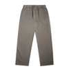 Cuffless track pants in a faded grey colour, featuring an elastic waistband and side pockets. Includes a logo.