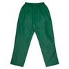 Green kids' track pants with an elastic waistband, featuring a smooth, lightweight fabric and a simple design.