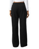 Wide-leg pants in black, featuring an elastic waistband and a smooth back design. Includes a logo.