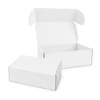 A white custom box with a locking lid, featuring an open lid and a smaller box beside it.