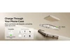 A power bank featuring a slim design, compatible with MagSafe cases up to 3mm, in a neutral colour. It has branding.