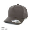 A dark grey A-Frame Seamless Mesh Cap featuring a mesh back and a branded logo on the front.
