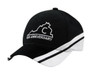 A black and white cap with a logo and text indicating a 10th anniversary.