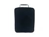 A black insulated lunch bag with a sturdy handle and a sleek, rectangular design. It has a logo.