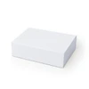 A plain white box with a rectangular shape, featuring a smooth surface and no visible branding.