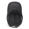 A black Performance Cap viewed from above, showcasing the interior design and structure. It features a mesh lining.