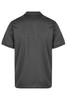 A grey polo shirt with a classic collar, featuring a back view and no visible logos.