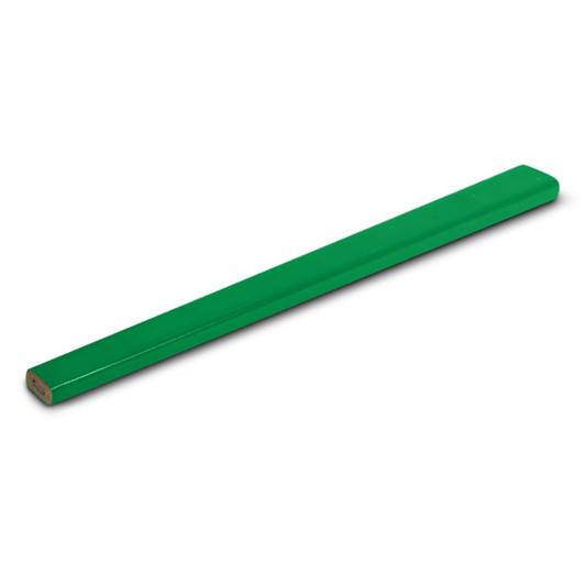 A green carpenter's pencil designed for precise marking.