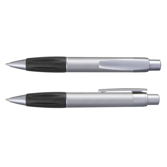 A set of Matrix Metallic Pens in silver and black detailing, featuring a sleek design with a push-button mechanism.