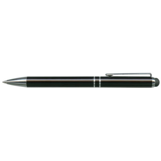A Bermuda Stylus Pen is featured, showcasing a sleek black metal design with a silver clip and accents.