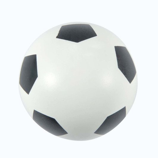 A Hi Bounce Soccer Ball featuring a classic white design with black pentagonal patches.