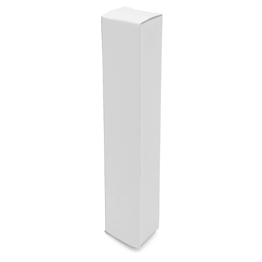 A white, rectangular box suitable for packaging a flashlight tool kit with level. The box features a simple design.