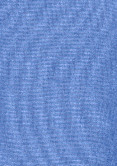 A chambray fabric in a light blue colour, featuring a smooth texture and consistent weave.