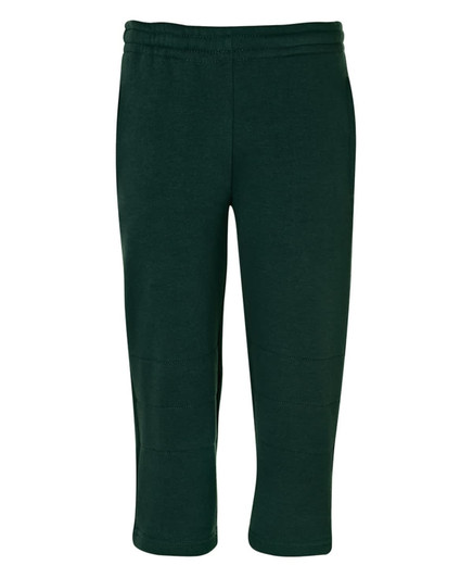 Dark green track pants with a comfortable waistband and knee-length cut. Features a brand logo.