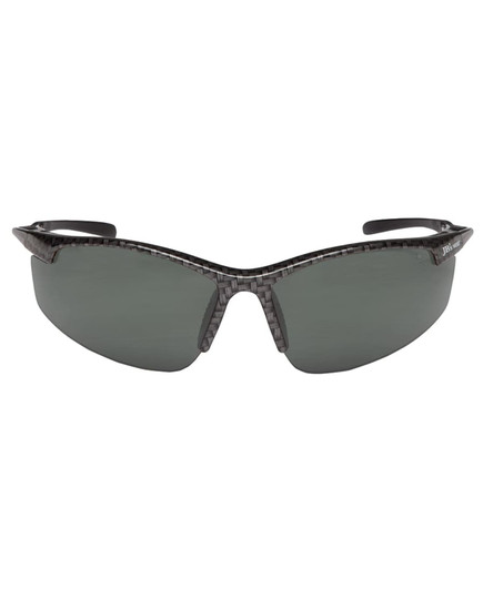 Sunglasses featuring a sleek black frame and grey polarised lenses, designed for leisure and outdoor activities.
