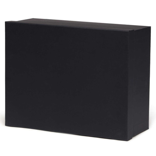 A black rectangular box with a smooth finish, featuring no visible logos or branding.