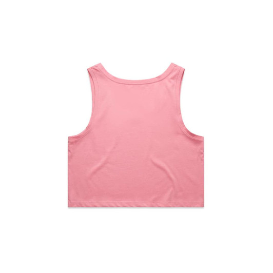 A pink crop singlet with a simple design and no visible logos or branding.