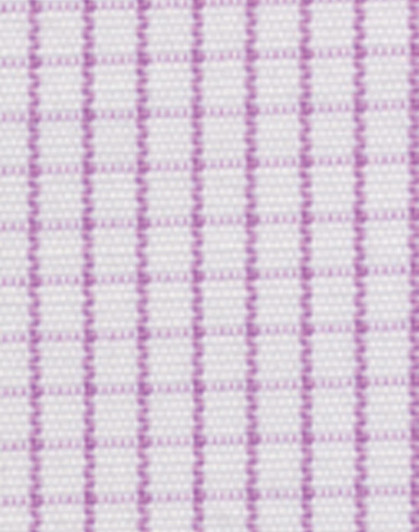 A textured fabric featuring a mini check pattern in light pink and white.