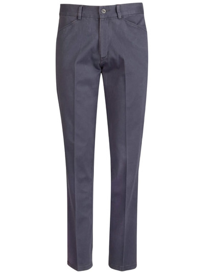 Ladies' Boston Chino Pants in a dark grey colour, featuring a logo, with a tailored slacks design.