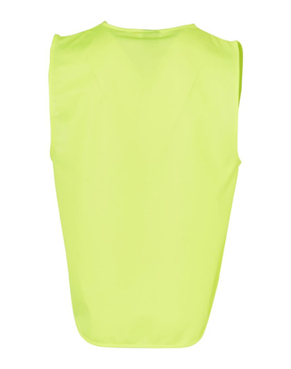 A bright yellow Hi-Vis safety vest with an ID pocket, featuring a simple back design and no visible logos.