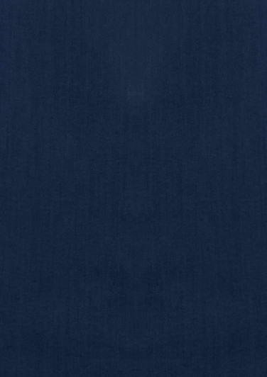 A dark navy blue short sleeve button-up shirt with a subtle texture and a logo on the chest.