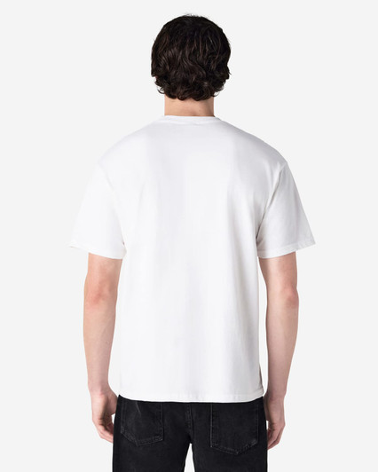 A white Gildan Hammer adult t-shirt displayed from the back, featuring a plain design and short sleeves.