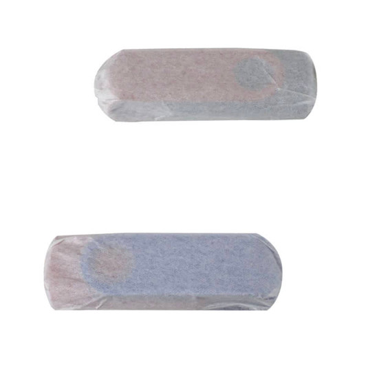 Two rolls of tissue wrap in pink and blue, each wrapped in clear plastic. Features a logo on the packaging.