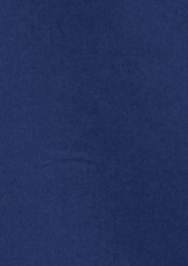 A dark navy women's button-up short sleeve shirt with a smooth fabric finish and a logo.