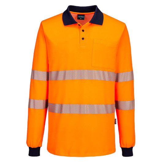 Hi-Vis Cotton Comfort Polo Shirt L/S