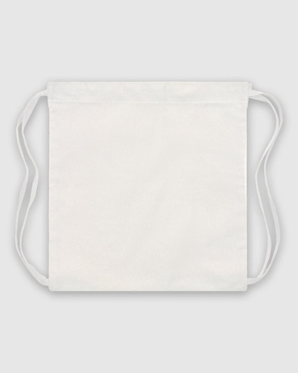 A white bag with two straps, featuring a smooth surface and simple design, suitable for carrying items.