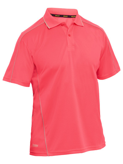 Men's Cool Mesh Polo with Reflective Piping