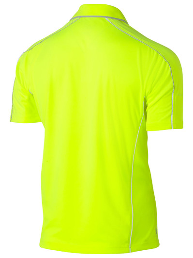Men's Cool Mesh Polo with Reflective Piping