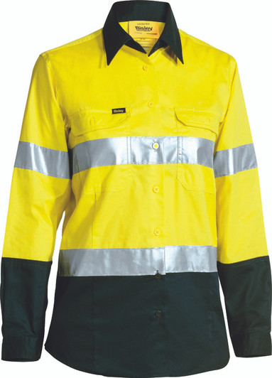 Women's Women's Taped Hi Vis Cool Lightweight Drill Shirt