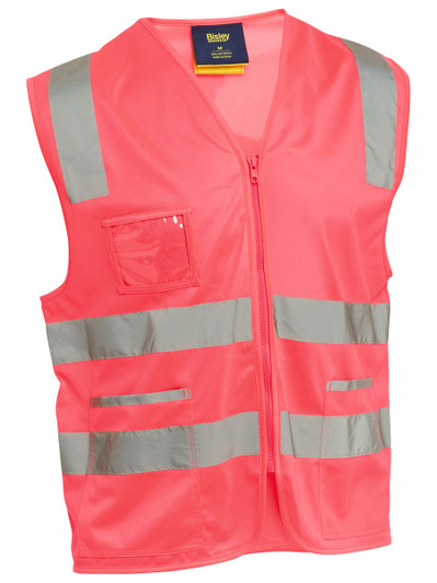 Men's Taped Hi Vis Safety Zip Vest