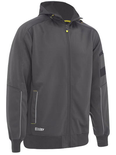 Men's Work Fleece Zip-Front Hoodie with Sherpa Lining