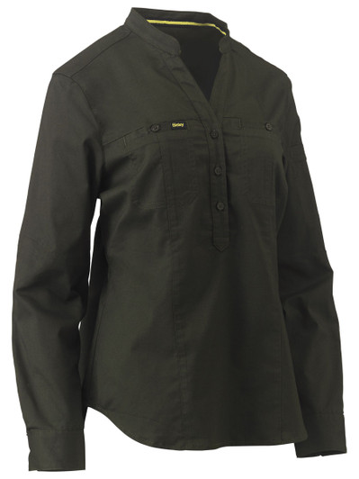 Women's Women's Stretch V-Neck Closed Front Shirt