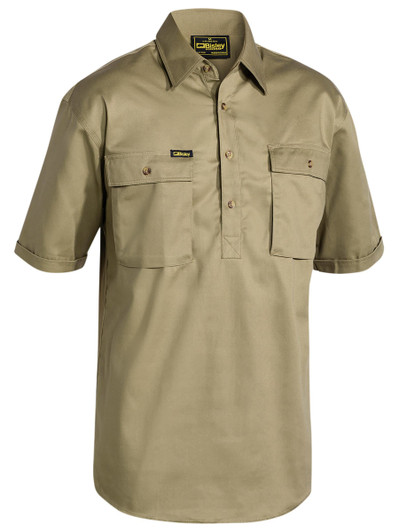 Men's Closed Front Cotton Drill Shirt